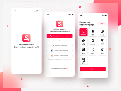 Short Video Mobile App Screens ui ux