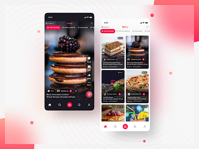 Short Video Mobile App Screens ui ux