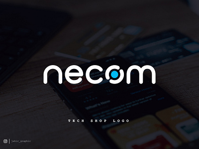 necom | Tech shop | Logo Design branding creative logo design freelance graphic designer freelance logo designer graphic design graphic designer it shop logo logo logo design logo designer logos minimal minimal logo minimalism simple logo tech logo tech shop logo typeface logo wordmark logo