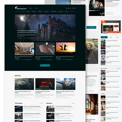 Newsmag.Com informational website landing page design magazine website news magazine website news website ui design ux design website design world news website