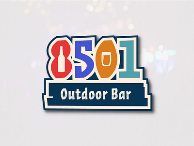 8501 Outdoor Bar - Where the Fun Happens branding design graphic design illustration logo vector