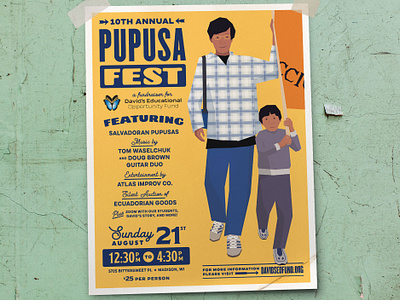 PupusaFest Fundraiser fundraiser illustration poster poster design pupusafest
