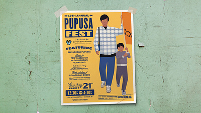 PupusaFest Fundraiser fundraiser illustration poster poster design pupusafest