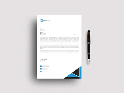 Letterhead Design For Recent Project banner branding corporate design creative design design graphic design illustration letterhead logo print typography ui