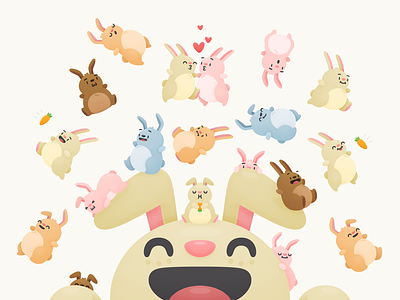 Deal Drops - Bunny Day Hero bunnies cute hopper illustration travel