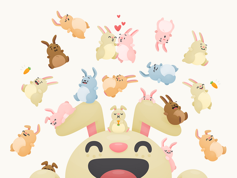 Deal Drops - Bunny Day Hero bunny carrot cute deal happy hero hopper illustration love rabbit sale travel