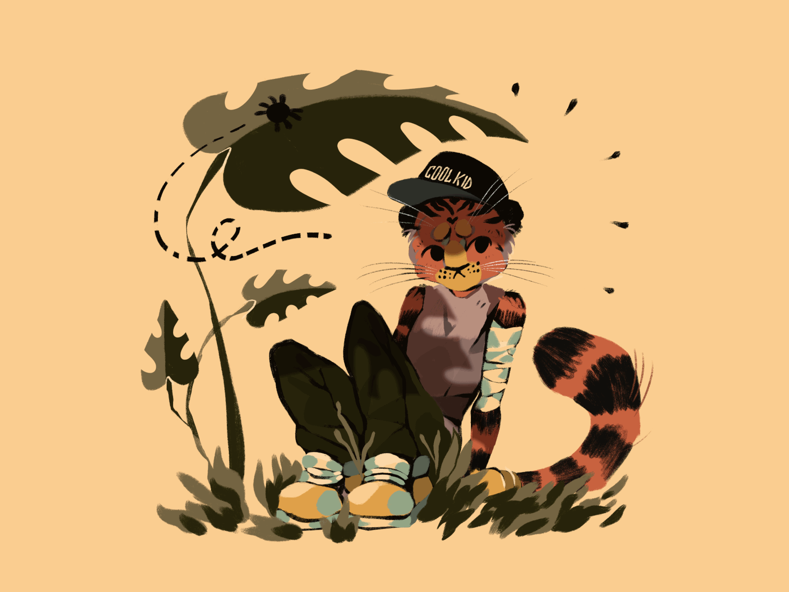 tiger challenge #4 — tatoo tiger animation art challenge illustration procreate procreate animation tatoo tiger tiger art