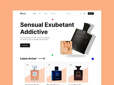 Perfume Landing Page e commerce e commerce landing page landing page perfume landing page design perfume web template scent landing page