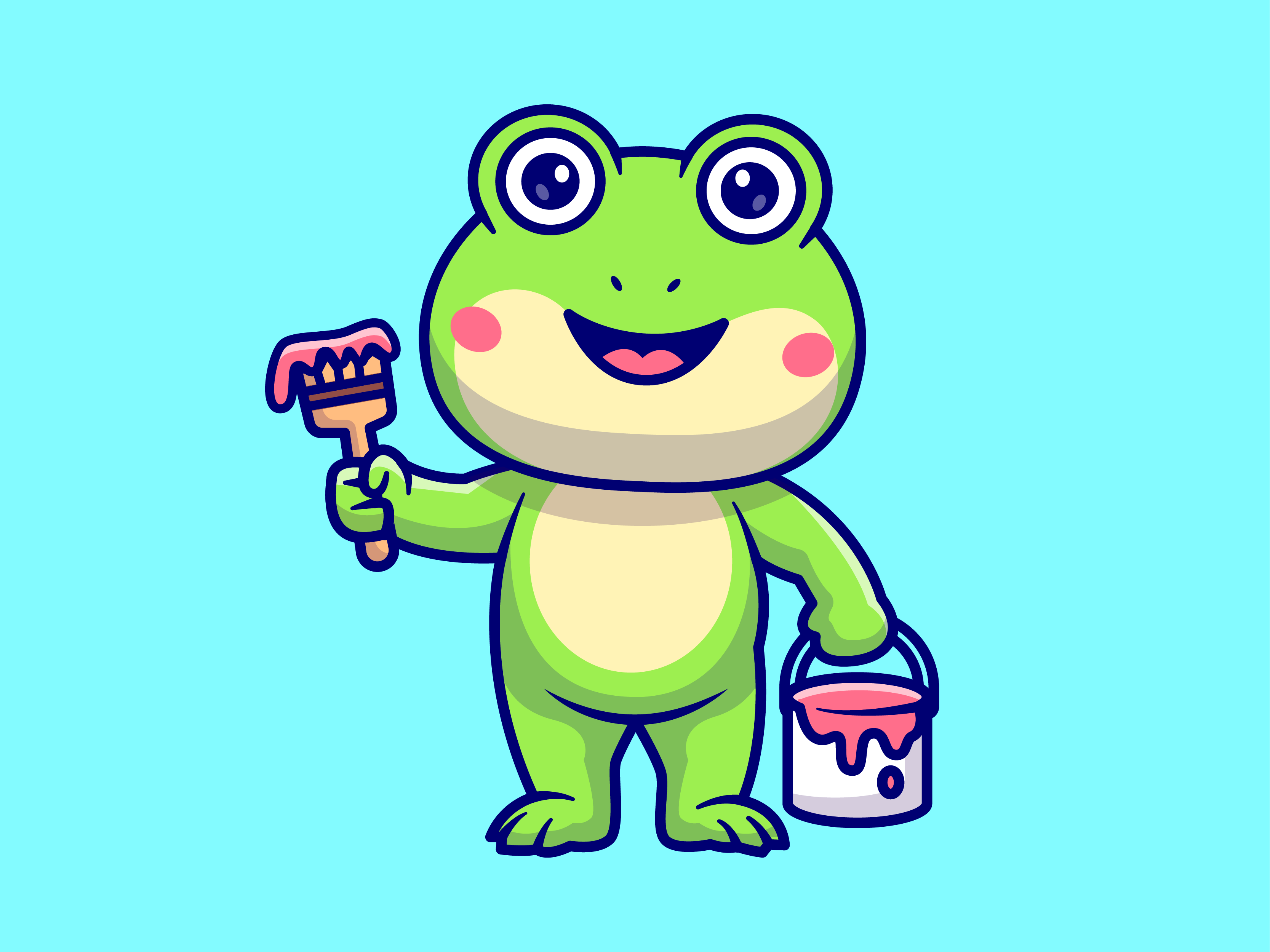 Kawaii Frog by Nur Fauzi on Dribbble