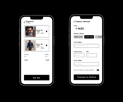 Daily UI : Day 2 Credit Card / Checkout app design fashion app figma ui ui design