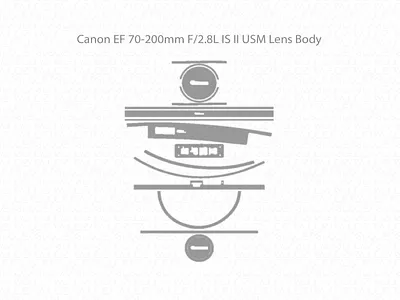 Canon EF 70-200mm Lens Skin Vector Template by VecRas vecras