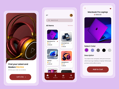 E-commerce Online Store e commerce e commerce app gadget app gadget store mobile laptop laptop app marketplace app marketplace gadget minimal mobile app design mobile shopping mobile store app online shopping online store phone app product design product page store design ui design ui ux design