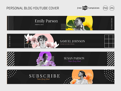 Free Personal Blog Youtube Cover banner blog cover design free freebie personal template templates youtube