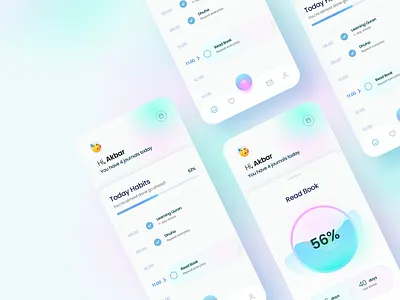 Habit Tracker android app app design calendar habit ios journal mobile tracker ui ux