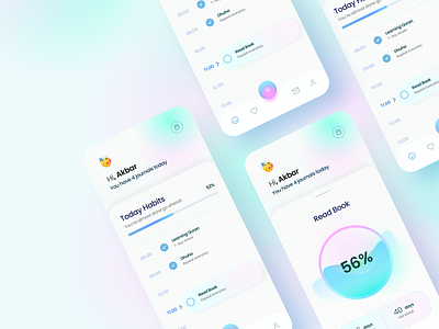 Habit Tracker android app app design calendar habit ios journal mobile tracker ui ux