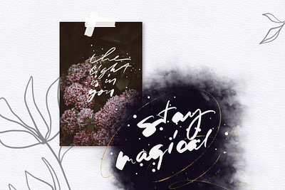 Magical garden / Celestial modern calligraphy calligraphy celestial design illustration lettering typography vector