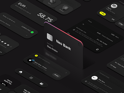 Neo Bank — Design System bank banking card design components design system finance finance app isometric mobile banking system ui ux