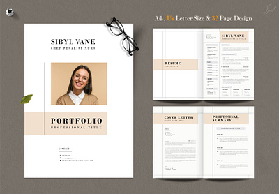 Nurse Modern Portfolio Resume Template resume