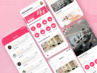 Best Salon Booking App UI app design app development app ui app uiux beauty beauty app design hair salon hair salon app hair spa hair stylist illustration mobile app salon salon appointment app salon booking app ui ui design ui kit uiuxdesign