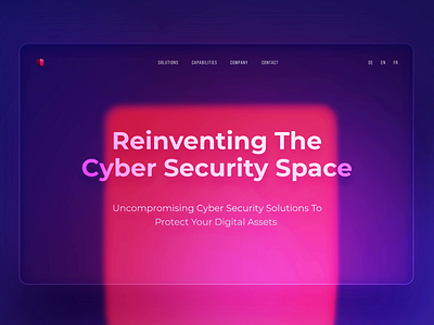 Landing Page Concept ~ Security 3d animation inspiration landing page remote security startup ui web webdesign website