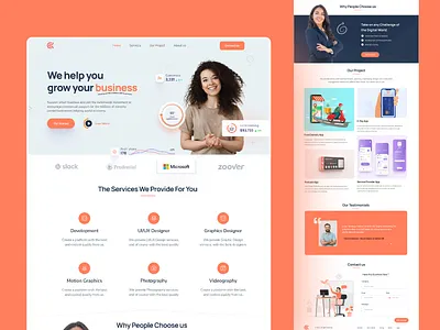 Marketing Agency landing page animation branding design graphic design illustration landingpage logo marketing ui ux vector