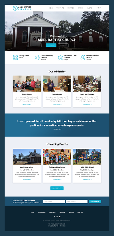 Ariel Baptist Church // Web Design christian christian web design church church web design gospel ministry ministry web design