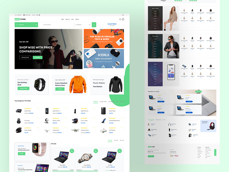 Ecommerce Website Template by Chirag Vadukia on Dribbble