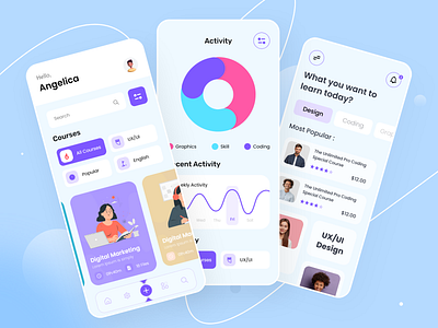 E-learning Mobile App UX/UI by Hasnur Alam Ujjol for Mouse Potato Lab ...