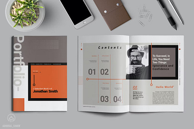 Portfolio Template agency annual report catalog clean design graphic design illustration indesign indesign files magazine master pages paragraph style portfolio template prentation print printable professional template work working