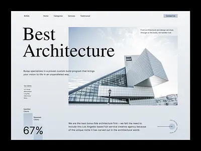 Architecture Web Header architecture best ui design 2022 bitmate studio branding building clean design eksterior design header interior design landing page layout design motion graphics portfolio real estate residence trend 2022 ui uiux website