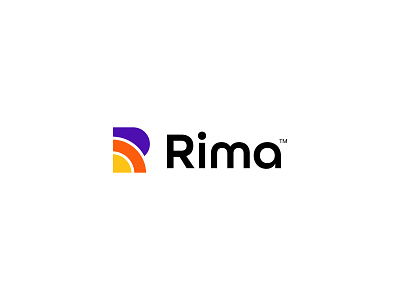 Rima R + Wifi icon branding connect custom logo data design icon identity logo logo mark logodesign tech technology wifi