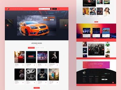 Movie Website Template bollywood bookmyshow cinema film graphic design hollywood movie movies streaming trendy tv series tv shows uiux web ui web ux website design