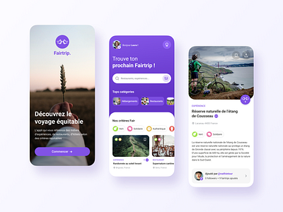 Travelling app #1 - FairTrip app branding design experience hotel restaurant roadtrip travel trip ui ux