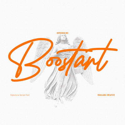 Boostart Script Font awesome font calligraphy font free font maulana creative maulanacreative modern font printing script script font signature font