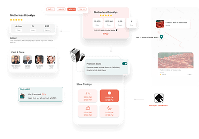 Movie Booking App - Moodboard app branding dashboard dashboard ui design ecommerce app illustration login logo moodboard movie ui uiux