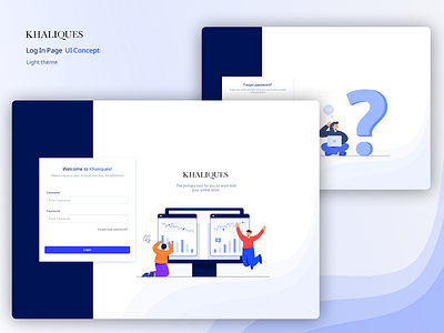 Dashboard — Login Page | Khaliques dashbord forgot password khaliques light mode log in login login page page ui