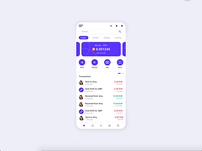 Rehive app - Home app crypto dark mode fintech mobile ui ux wallet