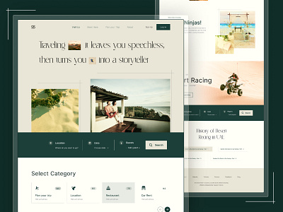 Traveling Landing Page UI UX Design adventure design destination hiking landing page minimal tourism travel travel guide travel landingpage travel website traveler traveling trip trip planner ui uiux ux vacation web ui