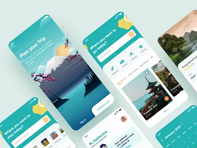 Vacation Booking App - Mockup app ui clean design design holiday app illustration light theme mockup motion graphics splash ui ui design uiux user experience