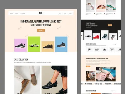 Fashion Website Design - AKG. design homepage landing page uihut web resource web template web uikit webdesign website website design