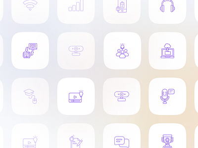 Online Learning Icon Illustration - Line Preview 2d illustration brand design brand identity education flat icon flat illustration icon icon design icon pack iconography illustration line art logo online learning study app ui ux vector illustration