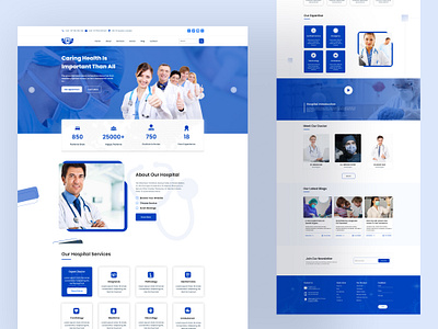 Hospital Website Template clinic consult consultation design doctor health healthcare healthcare app home page hospital landing page medical app medicine medicine product mental patient physical service website website design