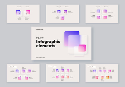 Glassmorphic Flowchart Infographics business chart data design flowchart glassmorphic glassmorphism infographic template