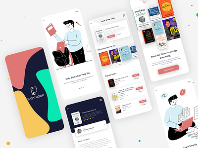 EasyBook Book Collecting app design ai app design app ui app uz book mobile app business app business website layout mobile app design motion onboarding app design professional design screen design ui ui designer ux designer voice web app web app design website design