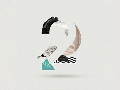 2 36dayoftype 36days abstract collage collage art collage digital collage maker collageart design flower graphic graphicdesign illustration instagram letter letterin number type typo typography
