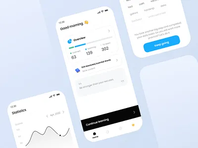 🌐 English Learning Application app application class clean course design education elearning english language learn learning minimal mobile platform school teaching ui user interface ux