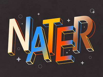 nater colorful colors design illustration name nater type typography