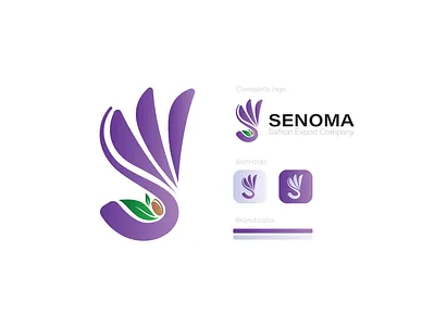 SENOMA saffron company branding brand branding company branding company logo design flower logo graphic design logo logo designer logodesign s logo saffron logo