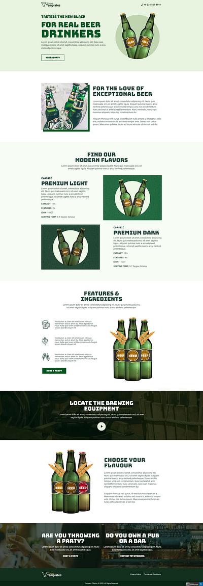 Beer for Real Drinkers alcohol beer branding clickfunnel design ecommerce illustration photoshop ui website design