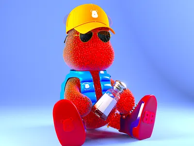 Belly caviar 3d 3d art 3d character 3d illusration 3d modeling belly bear character design crypto art digital art metaverse nft nft art